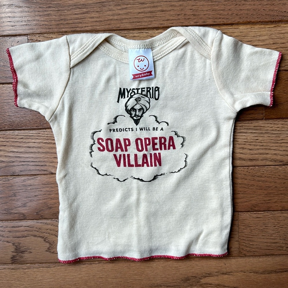 👶🏻 WRY BABY Tee Shirt Fortune Teller Mysterio EUC 0-12 months girls boys
